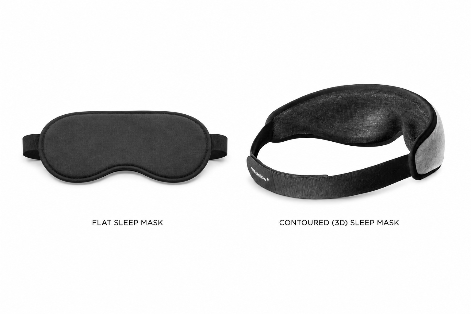 Contoured vs flat sleep mask design comparison