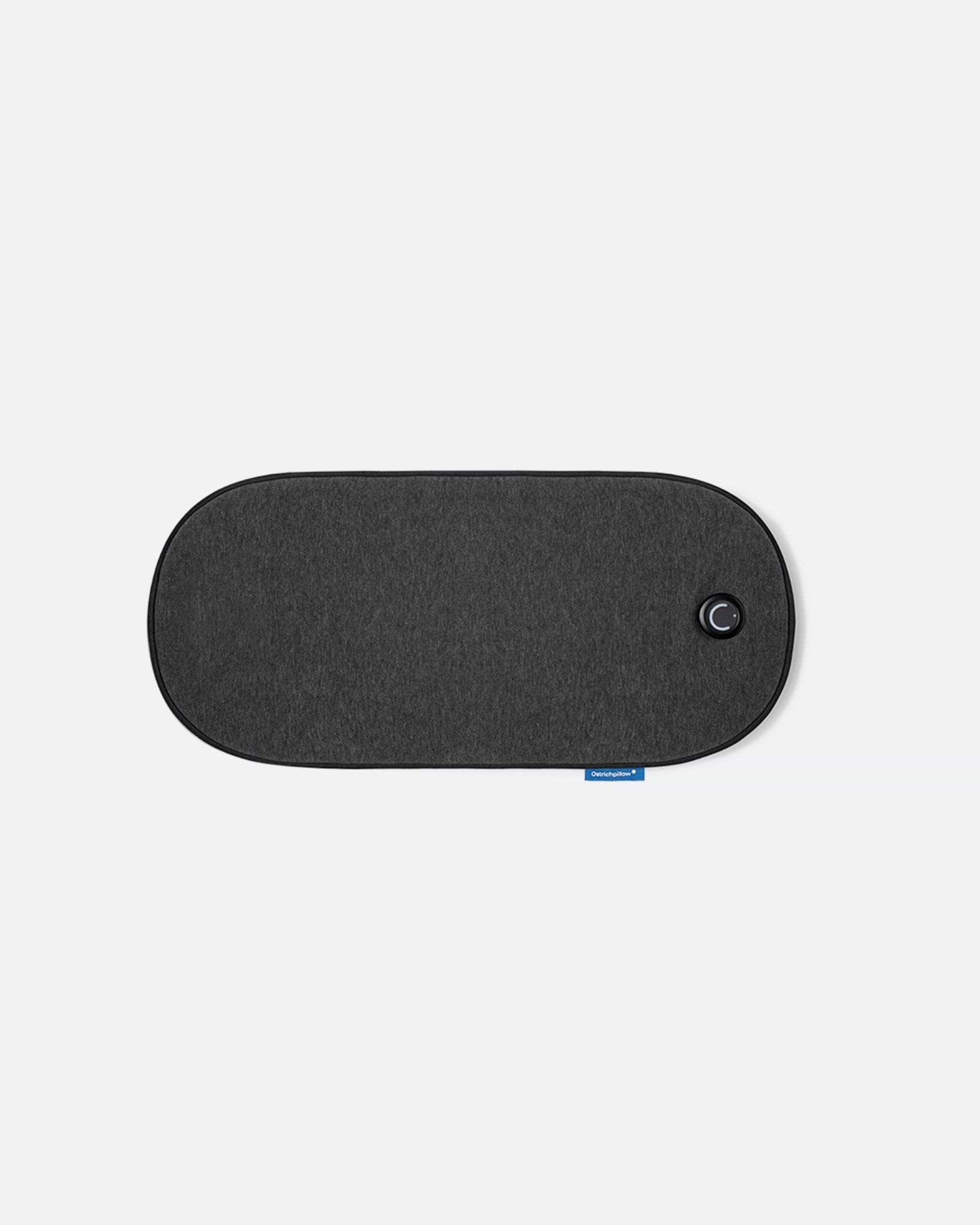 An e-commerce color variant selection card for the Embrace Heating Pad, showcasing the minimalist, textured Charcoal Gray option.