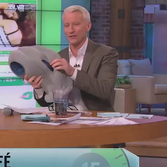 A video montage with PR highlights of Original Napping Pillow. Multiple talk show hosts like Anderson Cooper and Jimmy Kimmel introduce the product.