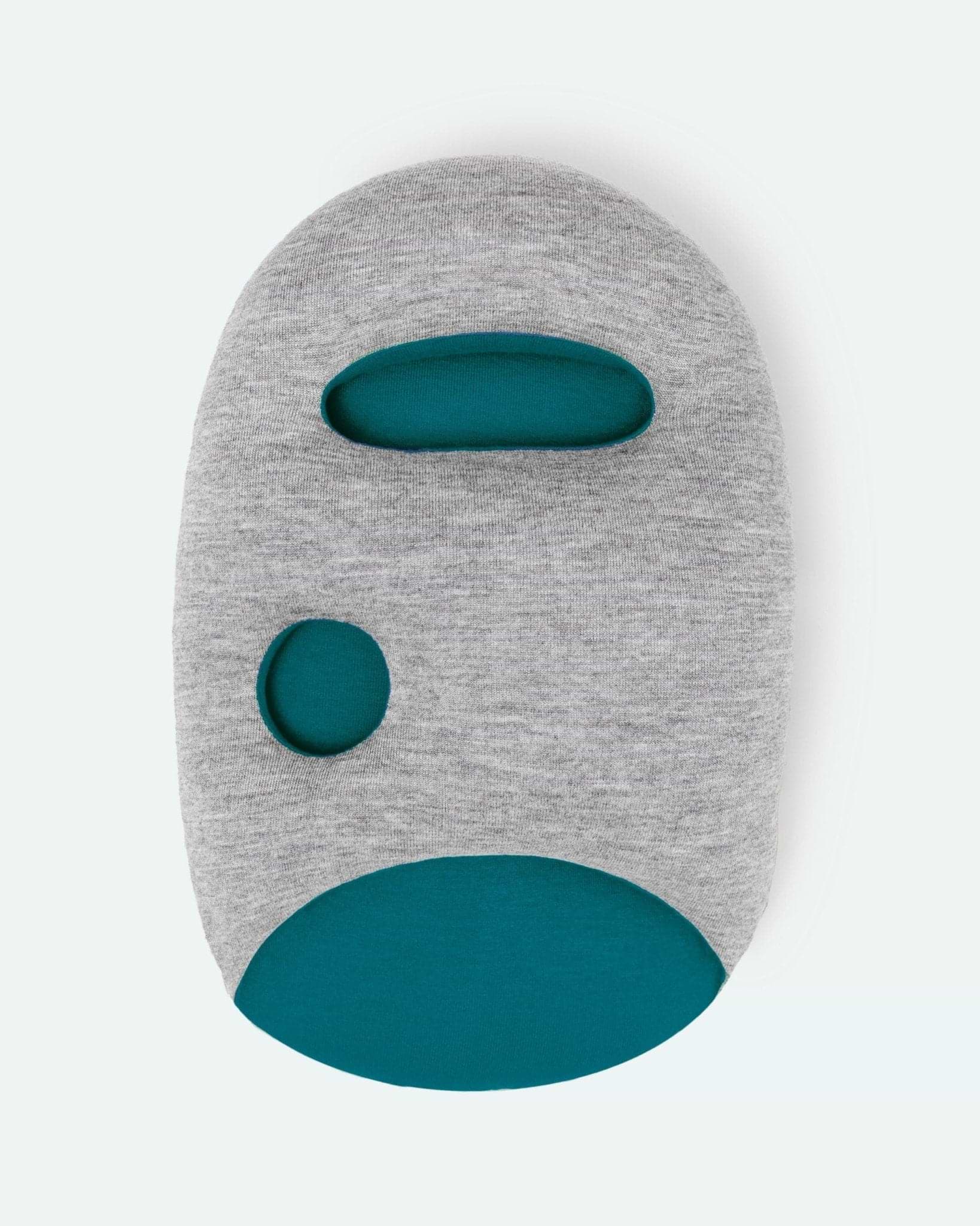 Mini handy pillow in teal and grey color