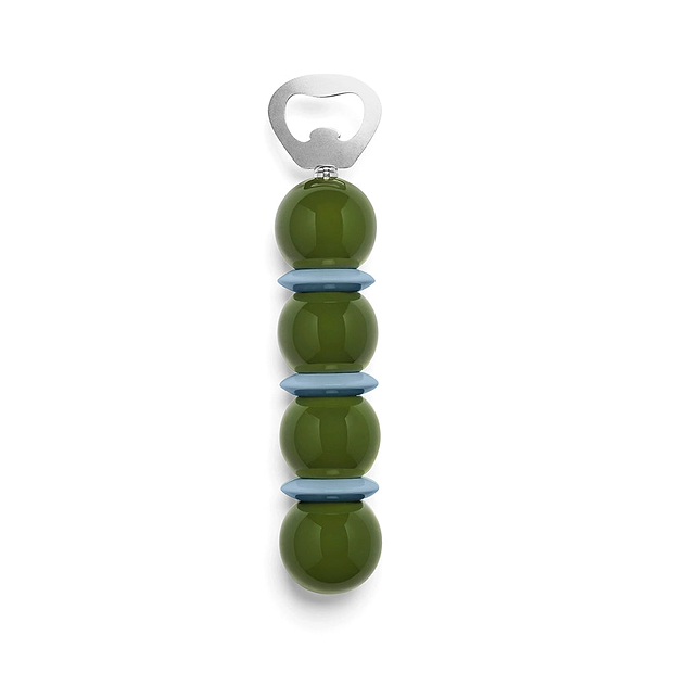 Khaki Green & Pale Denim Bobbin Bottle Opener