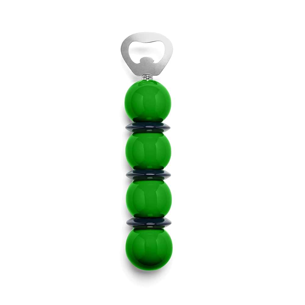 Leaf Green & Navy Bobbin Bottle Opener