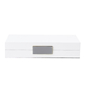 White Lacquer Box With Silver