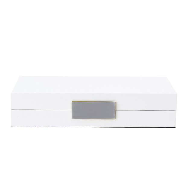 White Lacquer Box With Silver
