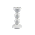 Middelgrote witte kloskandelaar - 14 cm