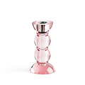 Icy Bobbin Candlestick Pink 14cm