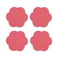 Vattenmelon rosa glasunderlägg – set om 4