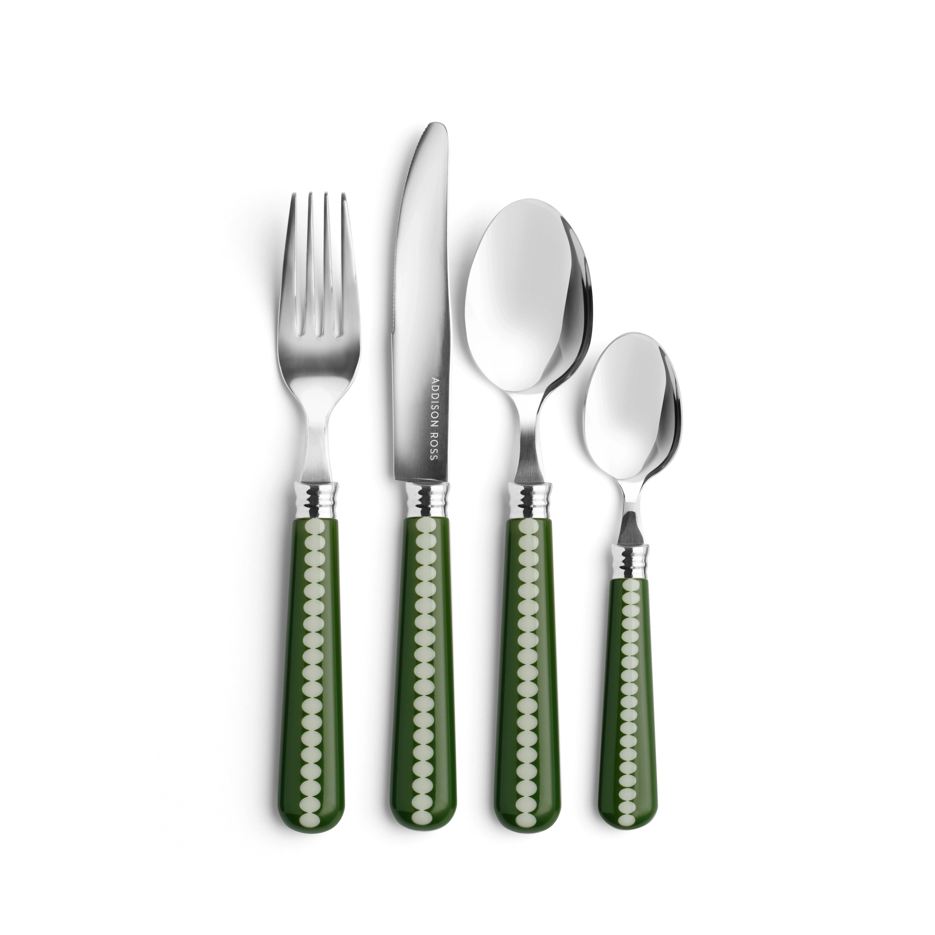 Bobbin-Besteck in Khaki & Salbeigrün – 16-teiliges Set