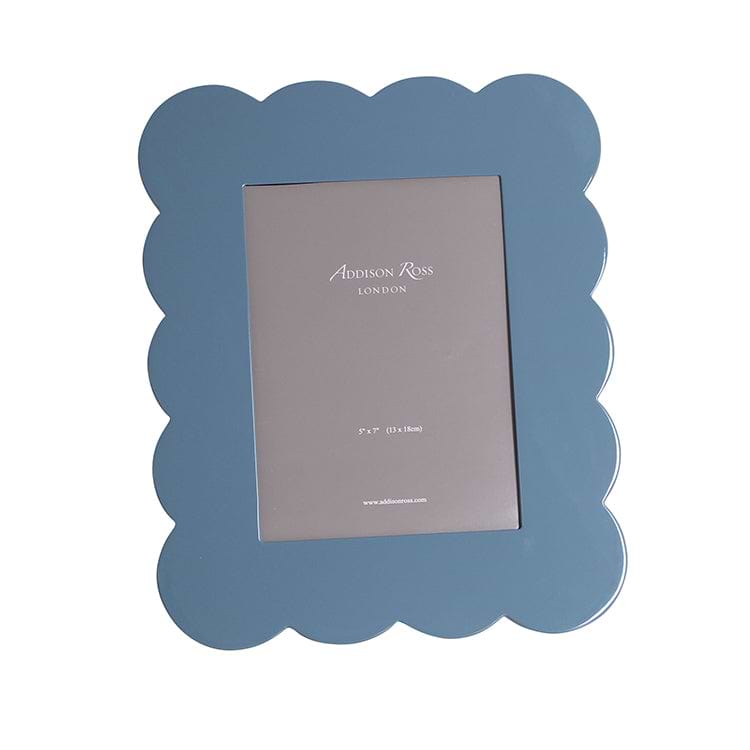 Cornice per foto smerlo laccata blu Chambray – Edizione limitata
