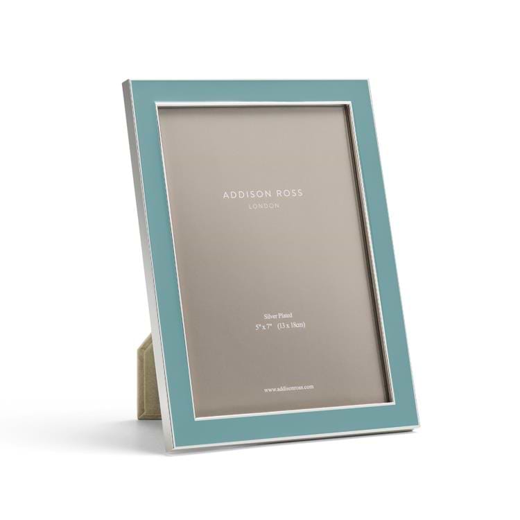 Chambray Enamel & Silver Frame