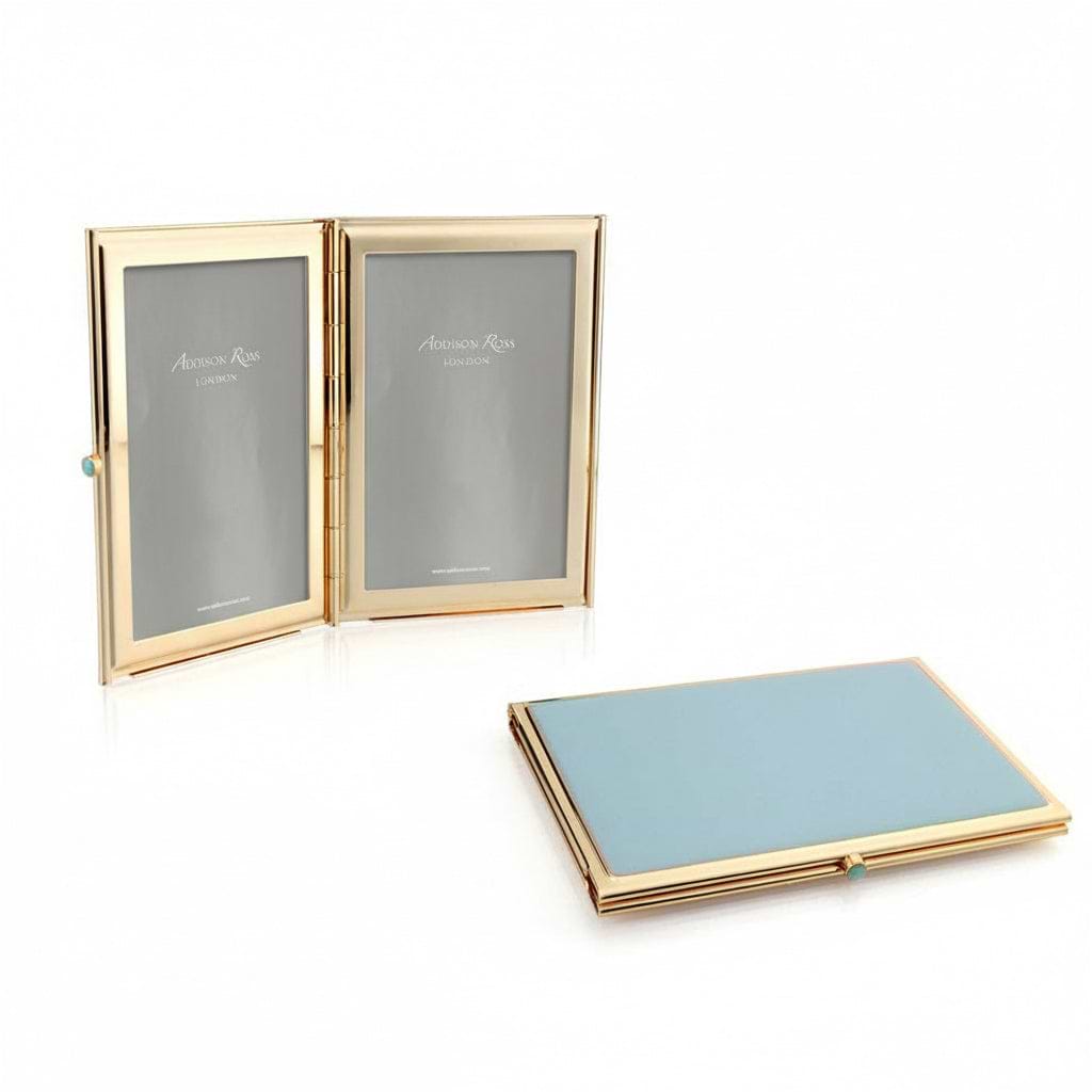 Powder Blue & Gold Travel Frame