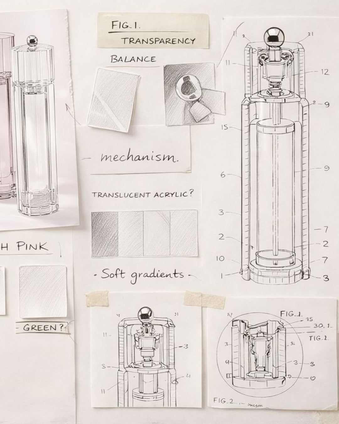 Acrylic Salt & Pepper Grinders Range: The BTS Design Process