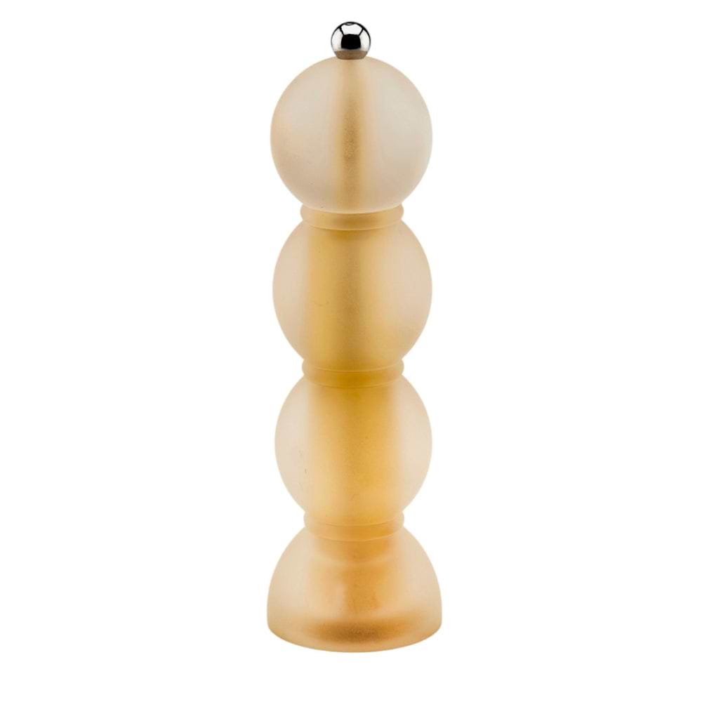 Bernsteinfarbene frostige Bobbin-Salz- oder Pfeffermühle