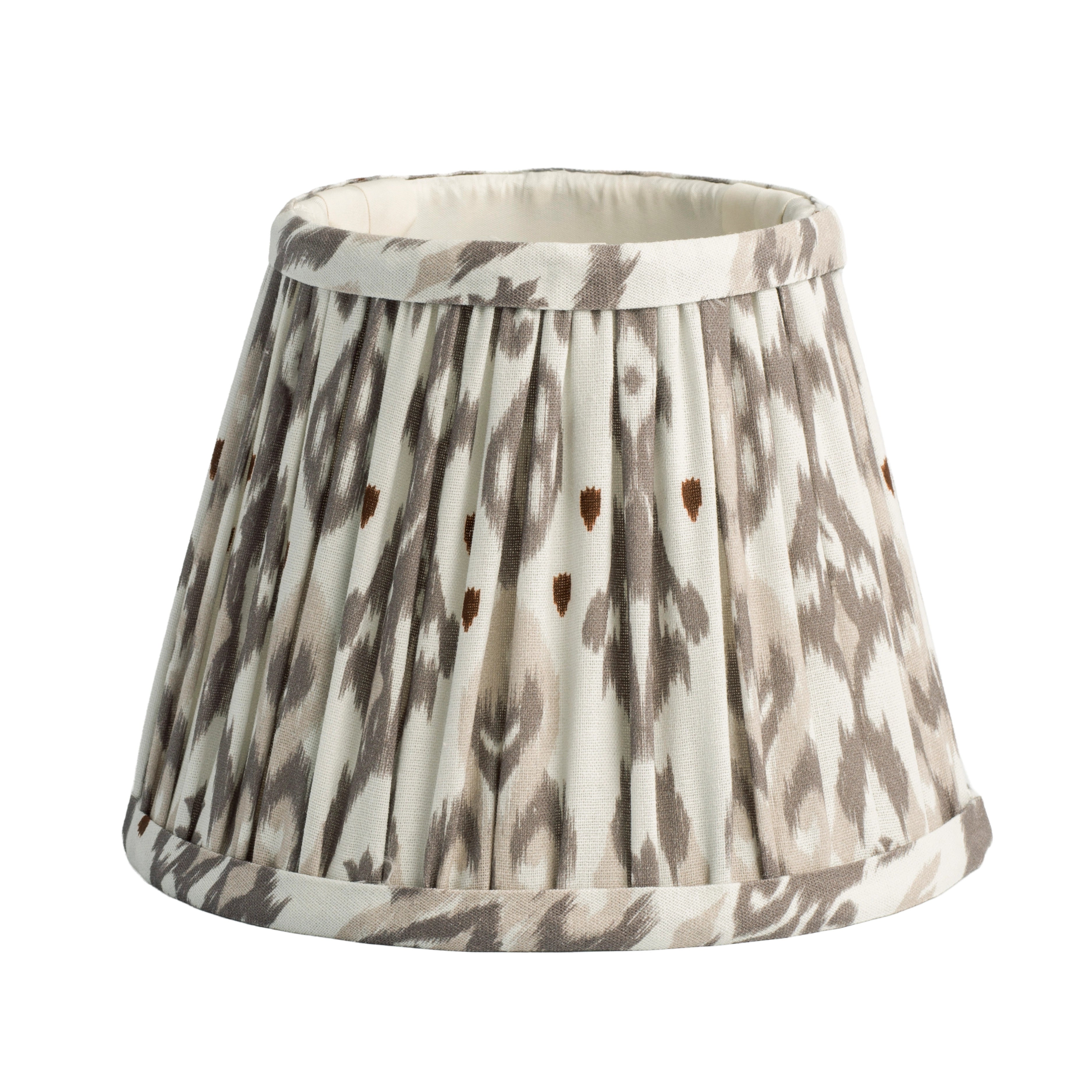 Ikat Empire Mink & Cappuccino Lampshade - 16cm
