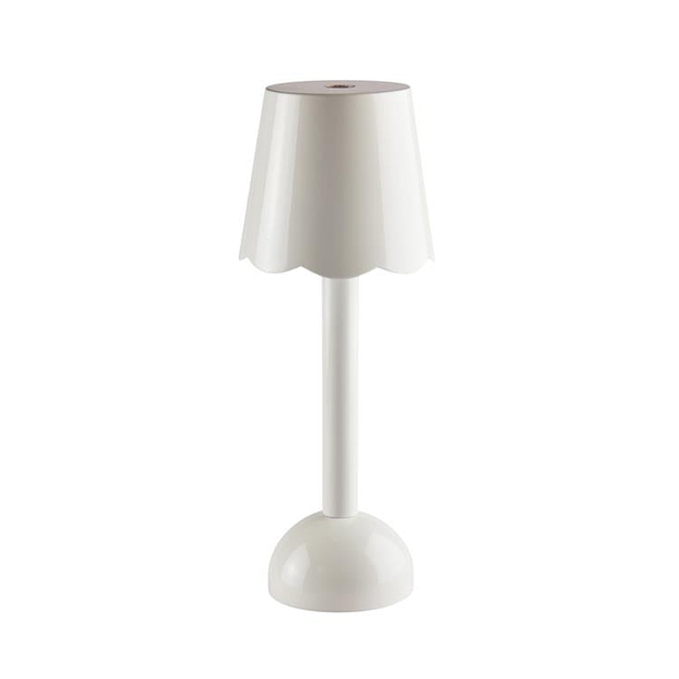 White Scallop Rechargeable LED Lamp