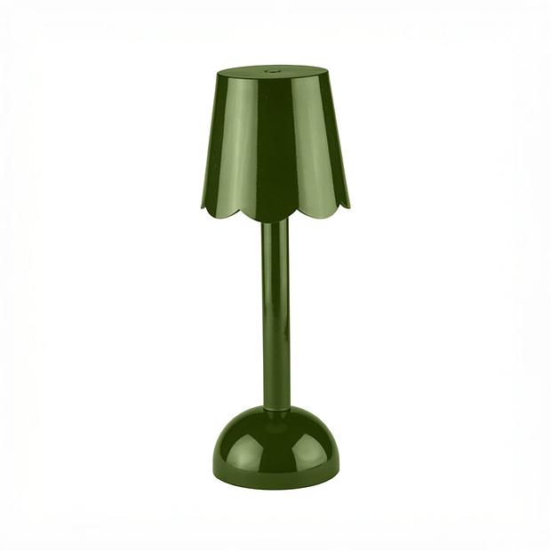 Khaki Green Scallop Rechargeable LED Lamp