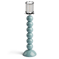 Tall Chambray Bobbin Lacquered Lamp Base & Rechargeable Bulb - 34cm