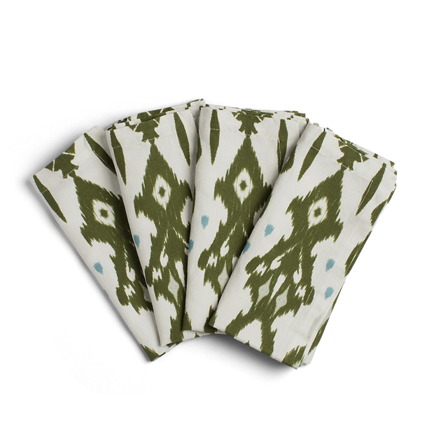 Ikat Khaki Napkins - Set of 4