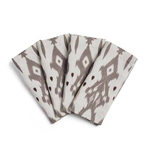 Ikat Mink Napkins - Set of 4