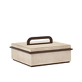 Small Ecru Faux Shagreen Box