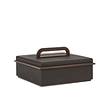 Small Anthracite Faux Shagreen Box