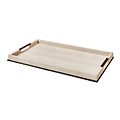 Großes Ecru-Shagreen-Tablett