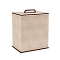 Ecru Faux Shagreen Bin