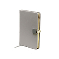 Cahier A6 gris et or