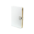 Carnet de notes A6 blanc et or