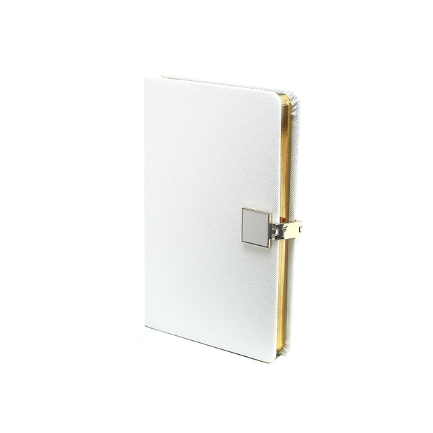 Carnet de notes A6 blanc et or