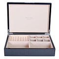 Large Carbon Fibre Jewellery Box with Silver