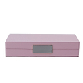 Pink Lacquer Box With Silver