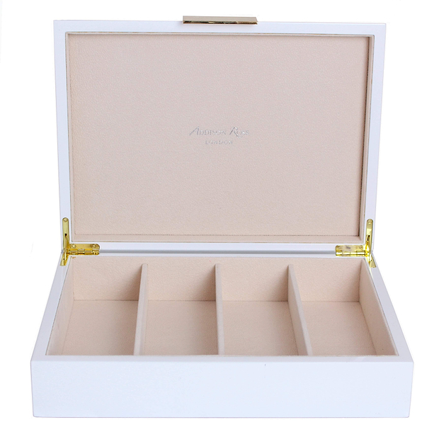 Large White & Gold Glasses Box