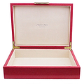 Large Pink Shagreen Lacquer Box with Gold