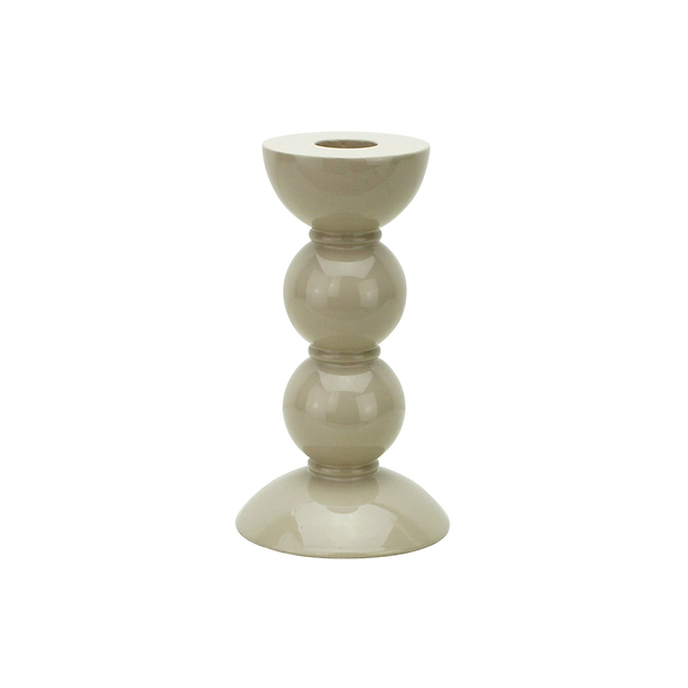 Middelgrote cappuccino-kloskandelaar - 14 cm