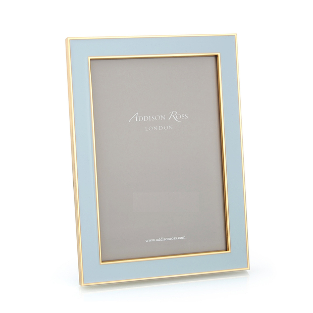Powder Blue Enamel & Gold Frame