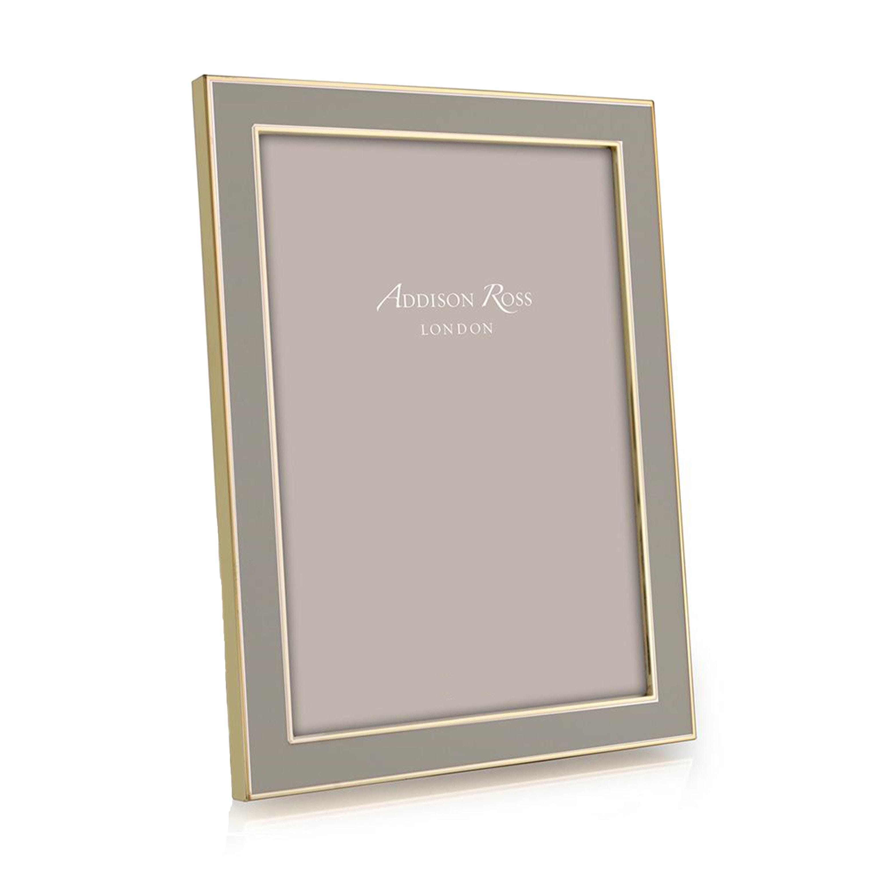 Taupe Enamel & Gold Frame