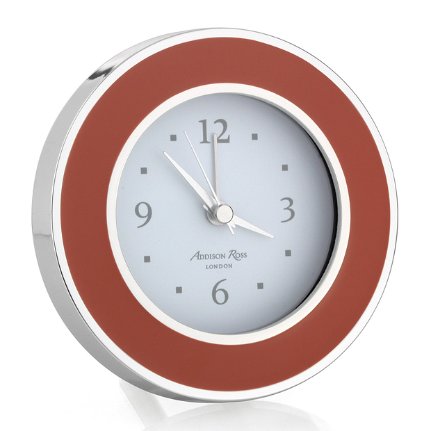 Orange & Silver Silent Alarm Clock