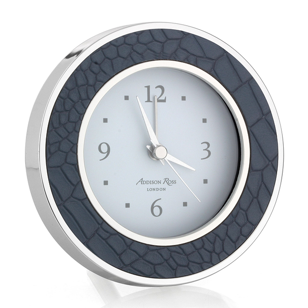 Blue Croc Silver Alarm Clock