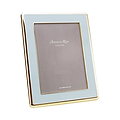 Powder Blue Enamel & Gold Curve Frame
