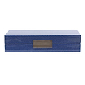 Blue Shagreen Box With Silver