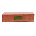Orange Krokoschachtel mit Gold