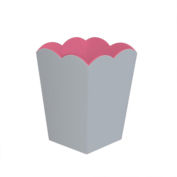 Scalloped Lacquer Bin – Chiffon & Pink