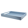 Licht denimblauw medium gelakt dienblad