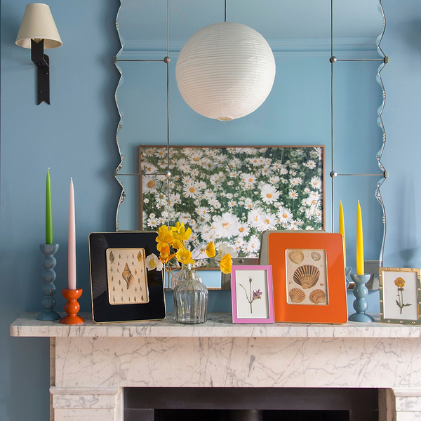 Orange & Silver Enamel Studio Photo Frame