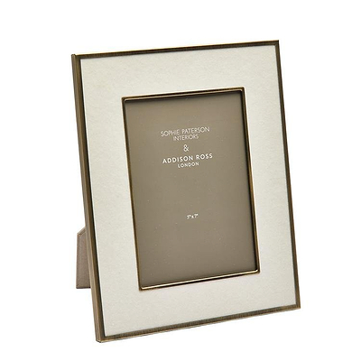 Ecru Shagreen & Bronze Photo Frame