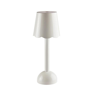 White Scallop Rechargeable LED Lamp