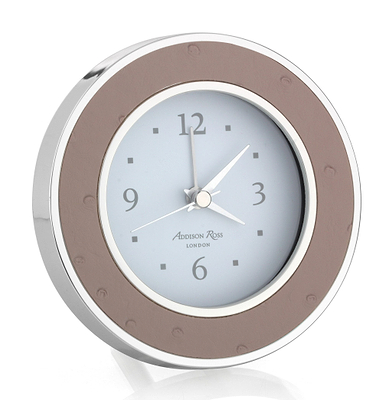 Mother of Pearl Shell & Silver Square Alarm Clock
