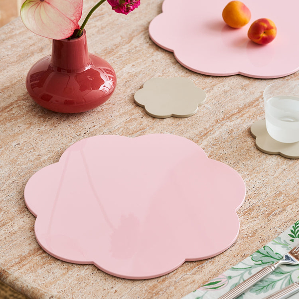 Pale Pink Lacquer Placemats – Set of 4