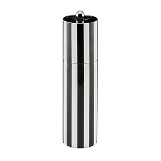 Black Striped Column Salt or Pepper Mill